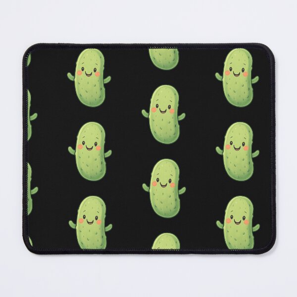 Item preview, Adorable Blushing Pickle – Soft Cute Food Art designed and sold by Basma Designs | Retro, Kawaii Shirts & Stickers.