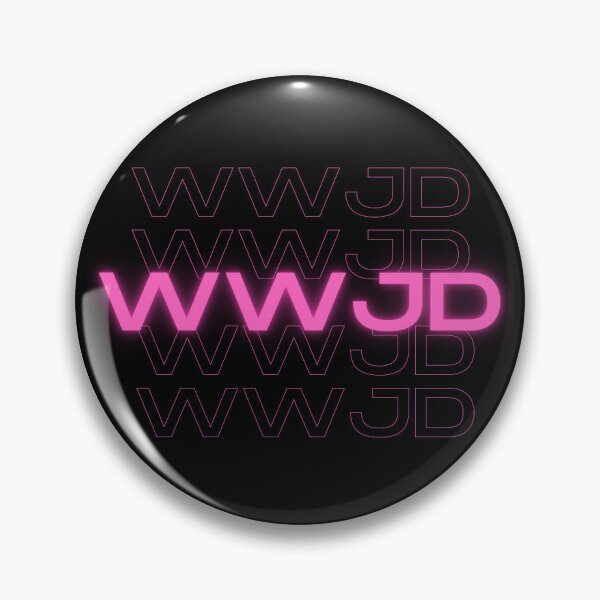 Item preview, WWJD Pink Neon Glitch Christian Faith Design designed and sold by TheLampClothing.