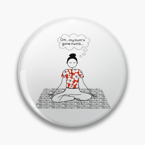 Item preview, Om My Bum's Gone Numb Yoga Humor designed and sold by Stick People Designs.