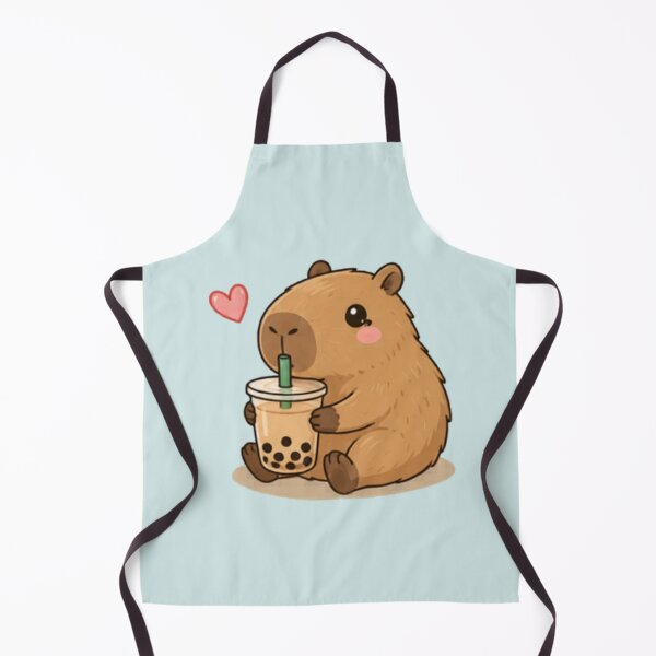 Item preview, Boba Time Capybara designed and sold by MellowMunchkins.