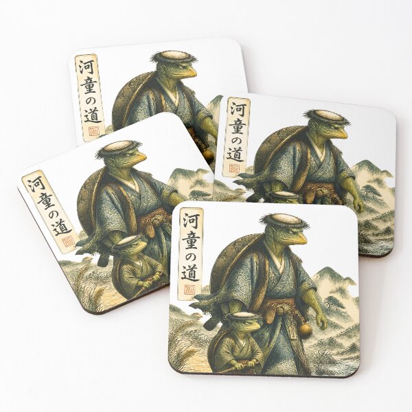 Item preview, Father and Son Kappa Journey – Japanese Folklore Father's Day Gift designed and sold by kaxymax.