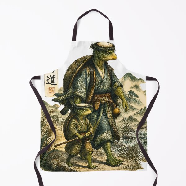 Item preview, Father and Son Kappa Journey – Japanese Folklore Father's Day Gift designed and sold by kaxymax.