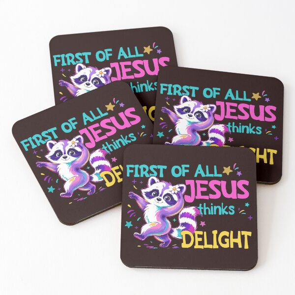 Item preview, First Of All Jesus Thinks I’m A Delight Funny Raccoon Meme designed and sold by mari-kayden.