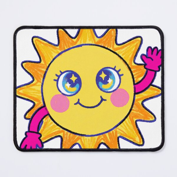Item preview, Kidcore Chubby Sun Sticker — Cute Wobbly Happy Sun, Bold Playful Flat Design designed and sold by ElhamiStudio.