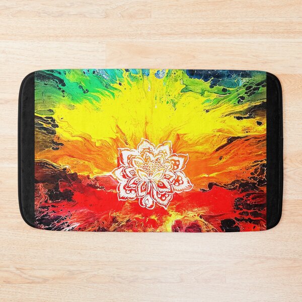 Item preview, Lotus Bloom Rainbow Fluid Art Original Painting designed and sold by Cerafus.