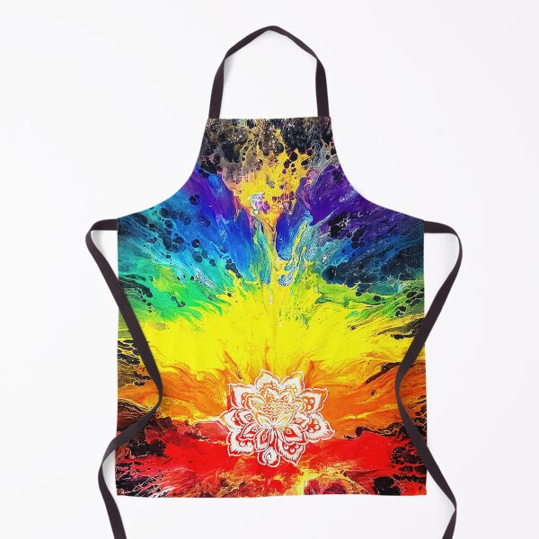 Item preview, Lotus Bloom Rainbow Fluid Art Original Painting designed and sold by Cerafus.