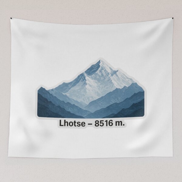 Item preview, Lhotse 8516 m – Minimalist Mountain Peak Illustration designed and sold by Gabe1983.