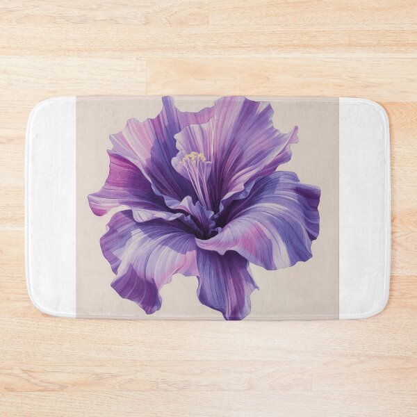 Item preview, Blooming Purple hibiscus flower | Tropical Flower | Floral spring pattern designed and sold by Desolaa_Arts.