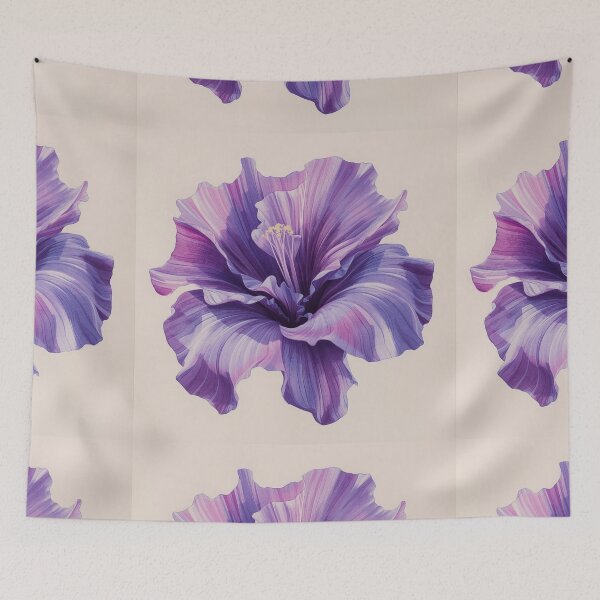 Item preview, Blooming Purple hibiscus flower | Tropical Flower | Floral spring pattern designed and sold by Desolaa_Arts.