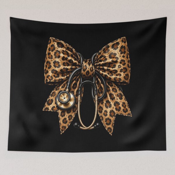 Item preview, Leopard Print Bow Stethoscope Nurse Medical Professional designed and sold by FormalDehyena.