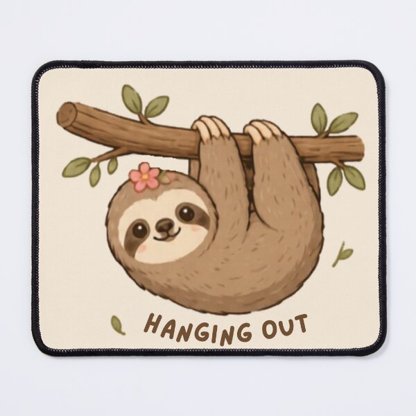 Item preview, Hanging Out Sloth designed and sold by MellowMunchkins.