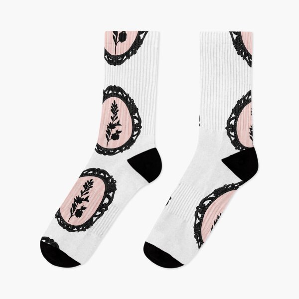 Item preview, My Gothic Romance – Victorian Cameo Bow Pattern in Pink Black and Crimson designed and sold by VirtuallyCreativ .