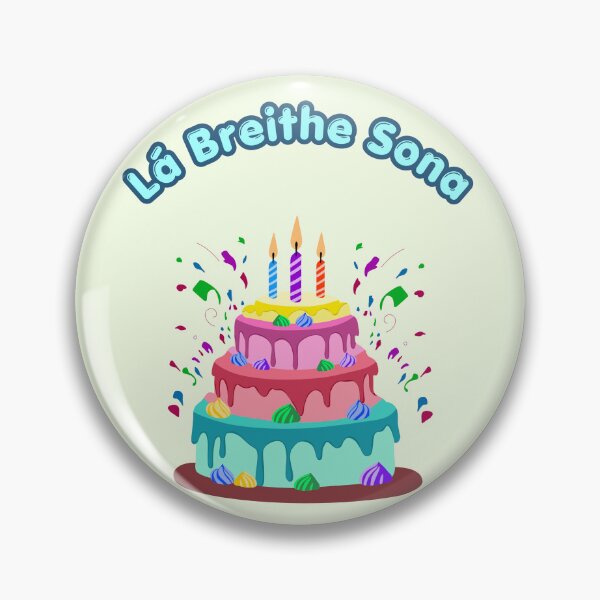 Item preview, Irish Birthday Greeting La Breithe Sona Happy Birthday as Gaeilge (in Irish) designed and sold by Ceramic Scripture.