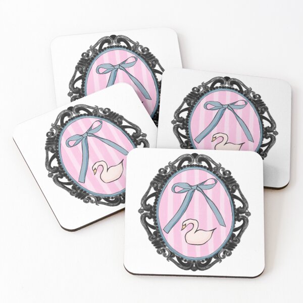 Item preview, My Gothic Romance – Victorian Cameo Bow Pattern in Pink Black and Crimson designed and sold by VirtuallyCreativ .