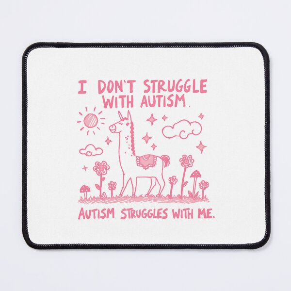 Item preview, I Don't Struggle With Autism Autism Struggles With Me Neurodiversity Pride Autistic Support Llama designed and sold by RetroMini2026.