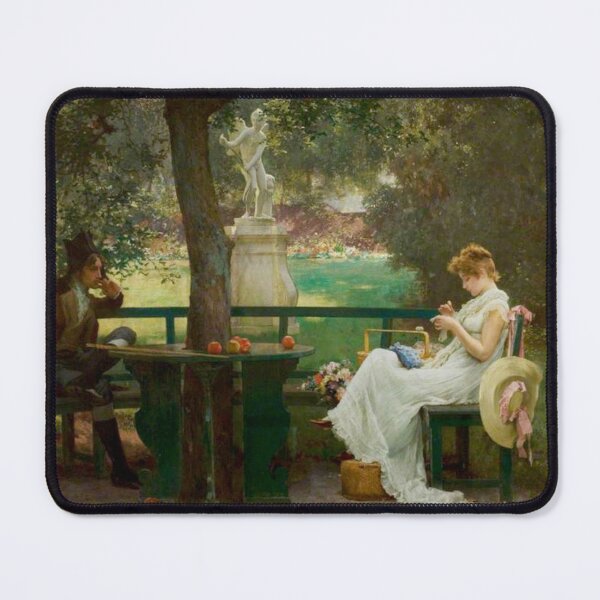 Item preview, In Love by Marcus Stone - Victorian Garden Painting Romantic Scene for Classic Art Lovers designed and sold by RickE.
