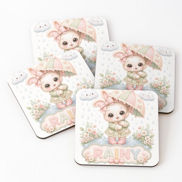 Item preview, Copy of Coquette Windy Bunny Weather Sign | Cute Kawaii Rabbit Windy Day Illustration | Pastel Weather Bunny Art designed and sold by looplandger.