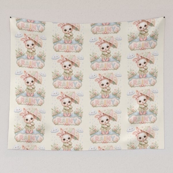 Item preview, Copy of Coquette Windy Bunny Weather Sign | Cute Kawaii Rabbit Windy Day Illustration | Pastel Weather Bunny Art designed and sold by looplandger.