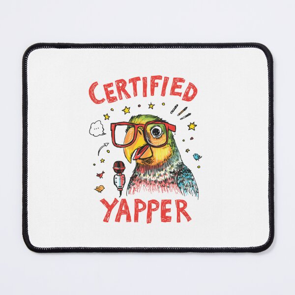 Item preview, Certified Yapper Funny Parrot Speaker Gift designed and sold by RetroMini2026.