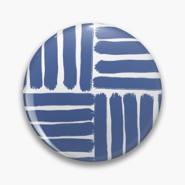 Item preview, Abstract Cobalt Blue Brush Stroke Grid Pattern designed and sold by Ailiida.
