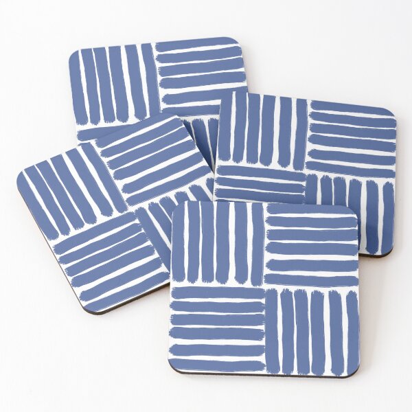 Item preview, Abstract Cobalt Blue Brush Stroke Grid Pattern designed and sold by Ailiida.