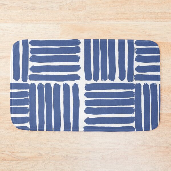 Item preview, Abstract Cobalt Blue Brush Stroke Grid Pattern designed and sold by Ailiida.