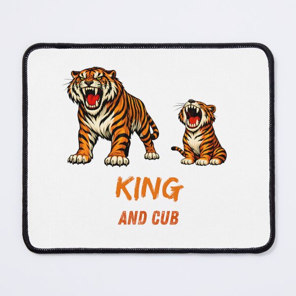 Item preview, King and Cub – Tiger Father and Child Illustration designed and sold by ROARSOME DESiGNS.