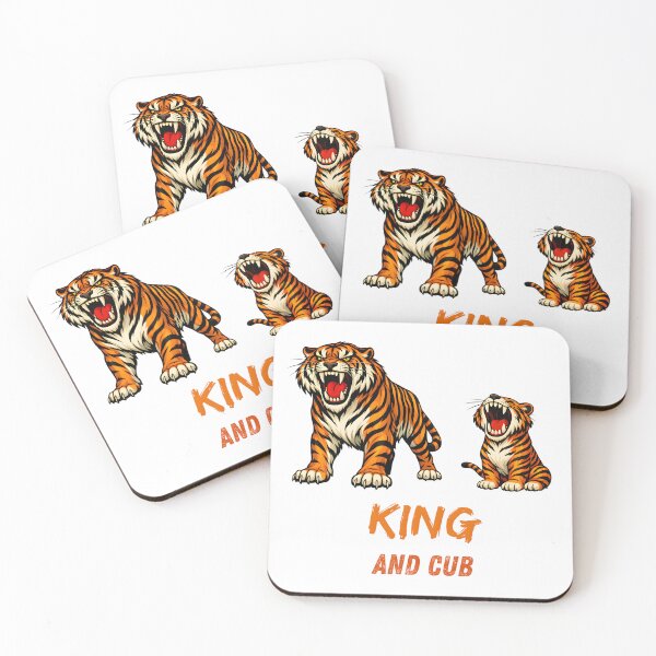 Item preview, King and Cub – Tiger Father and Child Illustration designed and sold by ROARSOME DESiGNS.