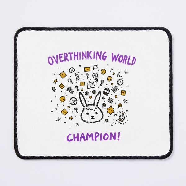 Item preview, Overthinking World Champion Overthinker Anxiety Introvert Humor designed and sold by RetroMini2026.