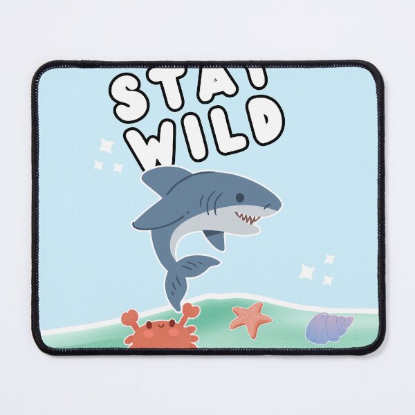 Item preview, Stay Wild Shark And Turtle Underwater Scene designed and sold by SoftAuraStudi0.