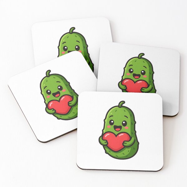 Item preview, I'm Kind of a Big Dill - Cute Kawaii Pickle Heart designed and sold by Basma Designs | Retro, Kawaii Shirts & Stickers.