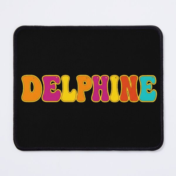 Item preview, ❤️ Delphine Personalized Name Wavy Retro Shirt, Coffee Mug, Sticker Gift designed and sold by HelixPedia.