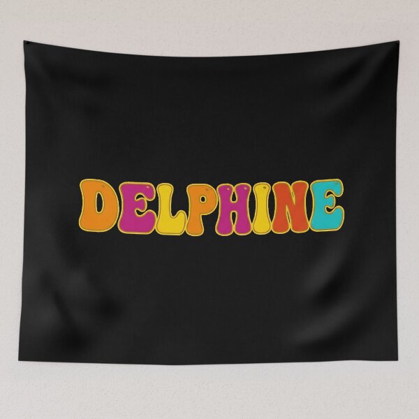 Item preview, ❤️ Delphine Personalized Name Wavy Retro Shirt, Coffee Mug, Sticker Gift designed and sold by HelixPedia.