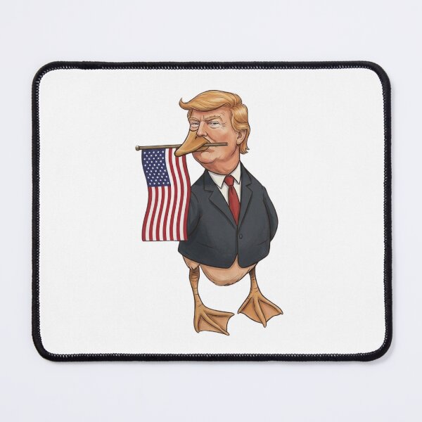 Item preview, Pride Patriotic Duck Holding American Flag – Funny Freedom Loving Bird Character for USA Celebration and National Pride designed and sold by Trendesigne.