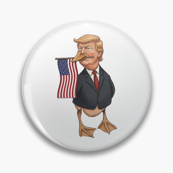 Item preview, Pride Patriotic Duck Holding American Flag – Funny Freedom Loving Bird Character for USA Celebration and National Pride designed and sold by Trendesigne.