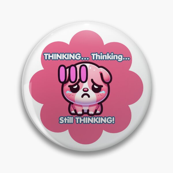 Item preview, Contemplating Pink Bulldog Mood - "Thinking... thinking... Still Thinking! designed and sold by Feliciano3.