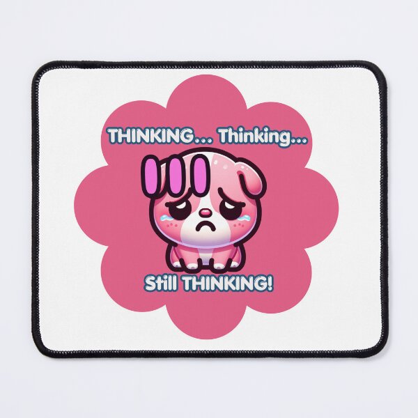 Item preview, Contemplating Pink Bulldog Mood - "Thinking... thinking... Still Thinking! designed and sold by Feliciano3.