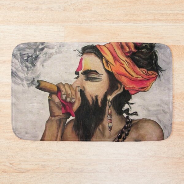 Item preview, Smoking Hindu | Indian Culture Portrait | Oil Painting by Svetlana Shavrina designed and sold by BlueberrySwan.