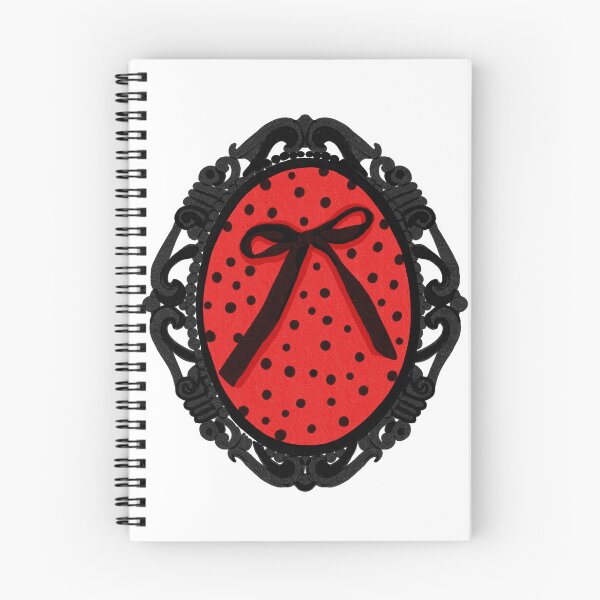 Item preview, My Gothic Romance – Victorian Cameo Bow Pattern in Pink Black and Crimson designed and sold by VirtuallyCreativ .