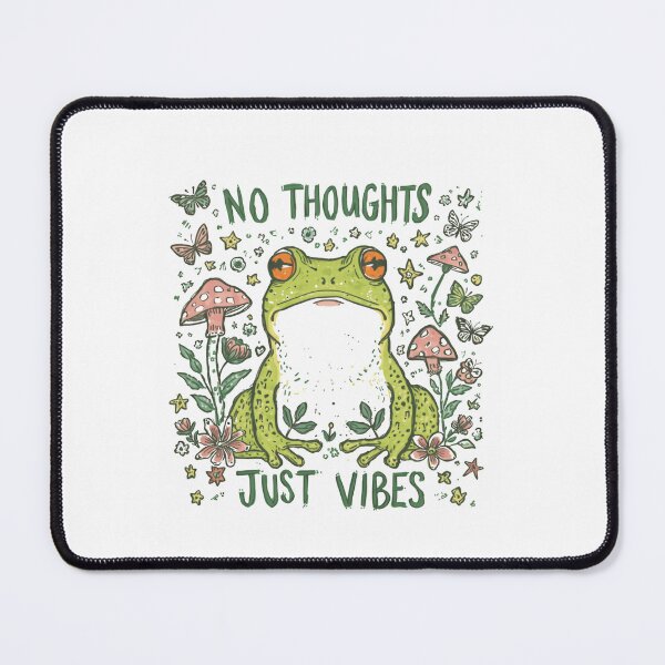 Item preview, No Thoughts Just Vibes Frog Nature Lover Cottagecore Relaxed designed and sold by RetroMini2026.