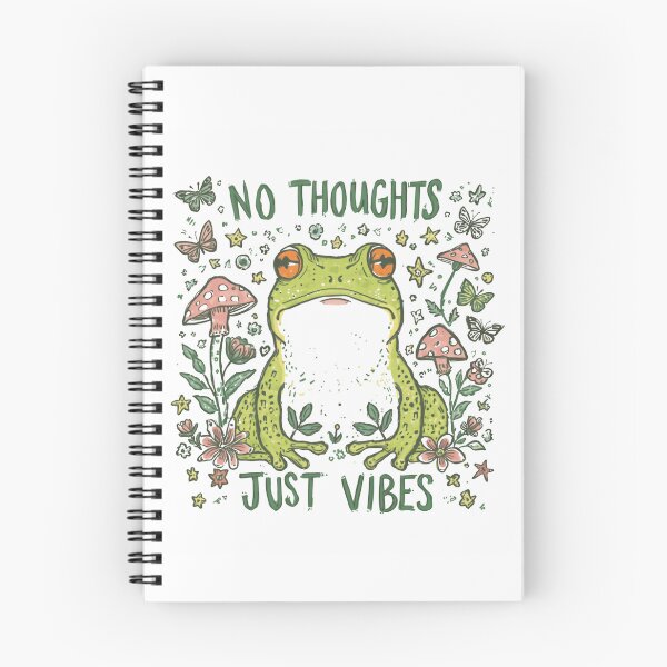 Item preview, No Thoughts Just Vibes Frog Nature Lover Cottagecore Relaxed designed and sold by RetroMini2026.
