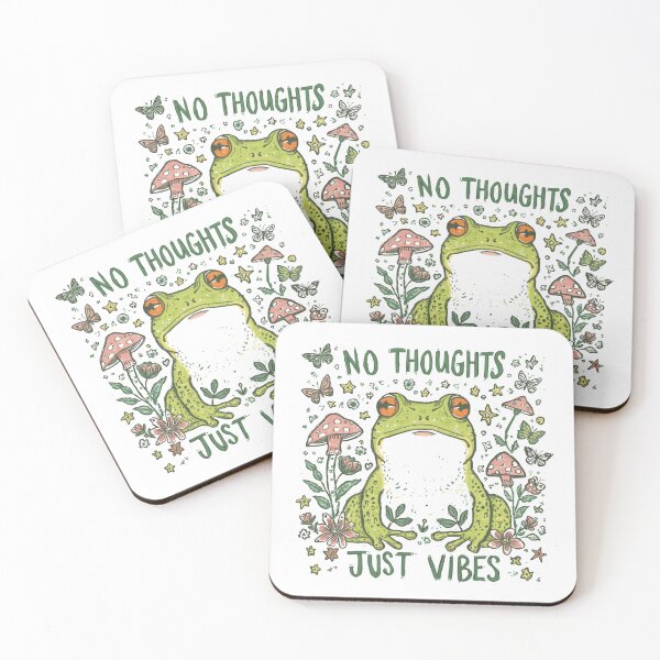 Item preview, No Thoughts Just Vibes Frog Nature Lover Cottagecore Relaxed designed and sold by RetroMini2026.