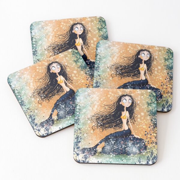 Item preview, Dreamy Mermaid Watercolor Fantasy Art Print designed and sold by Zaydroid.