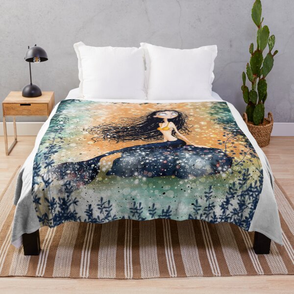 Item preview, Dreamy Mermaid Watercolor Fantasy Art Print designed and sold by Zaydroid.