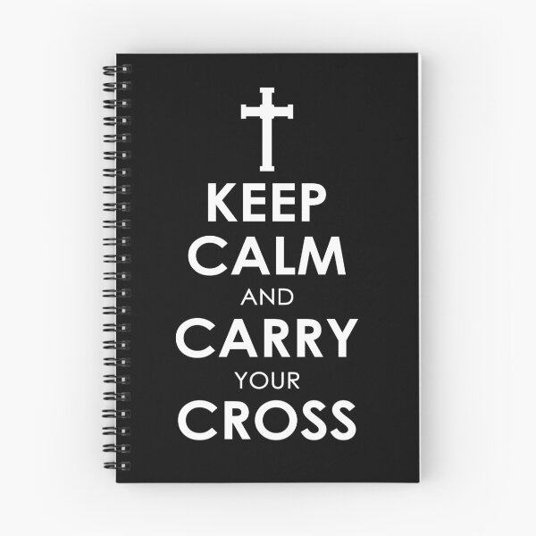 Item preview, Keep Calm And Carry Your Cross Christian Faith Quote designed and sold by teeperfect.