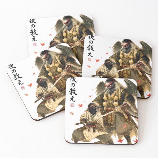 Item preview, Tengu Father Teaching Son – Japanese Folklore Father's Day Samurai Gift designed and sold by kaxymax.
