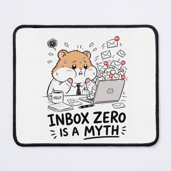 Item preview, Overwhelmed Hamster Shirt Funny Work Stress — 99+ Unread Emails Cute Hamster Office Humor Gift for Coworkers designed and sold by MaynyStudio.