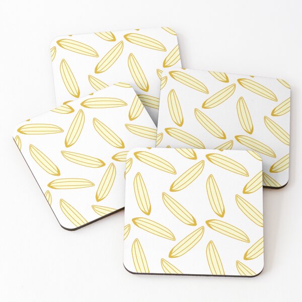 Item preview, Minimal Yellow Rice Grain Seamless Pattern with Scattered Rice Seeds designed and sold by Longsilp.