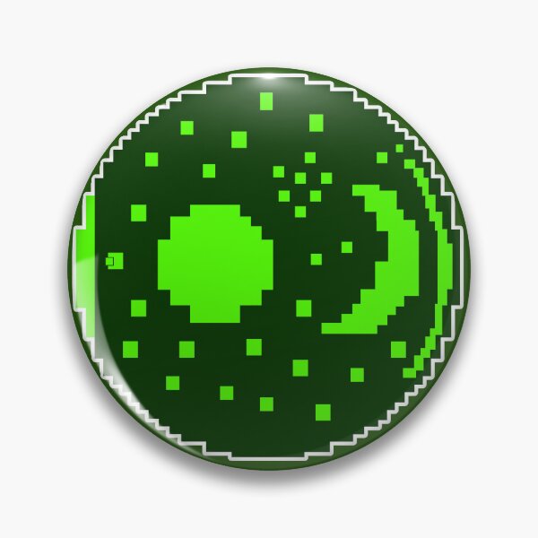 Item preview, Retro 8-Bit Nebra Sky Disk Pixel Art - Bronze Age Star Map - Green designed and sold by Message from Earth.