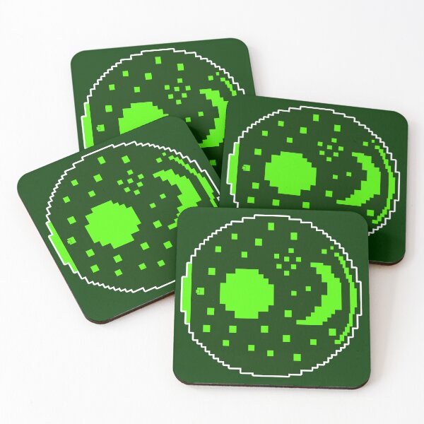 Item preview, Retro 8-Bit Nebra Sky Disk Pixel Art - Bronze Age Star Map - Green designed and sold by Message from Earth.